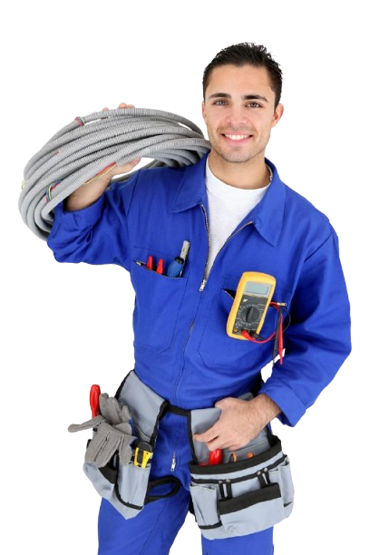 Professional technician with tools